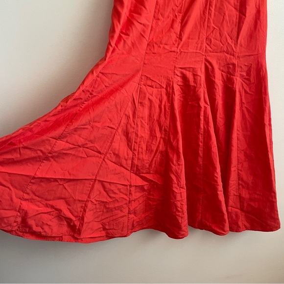 Anthropologie HD in Paris Sassafras Slip Maxi Dress Orange fall modal long strap - Picture 14 of 16